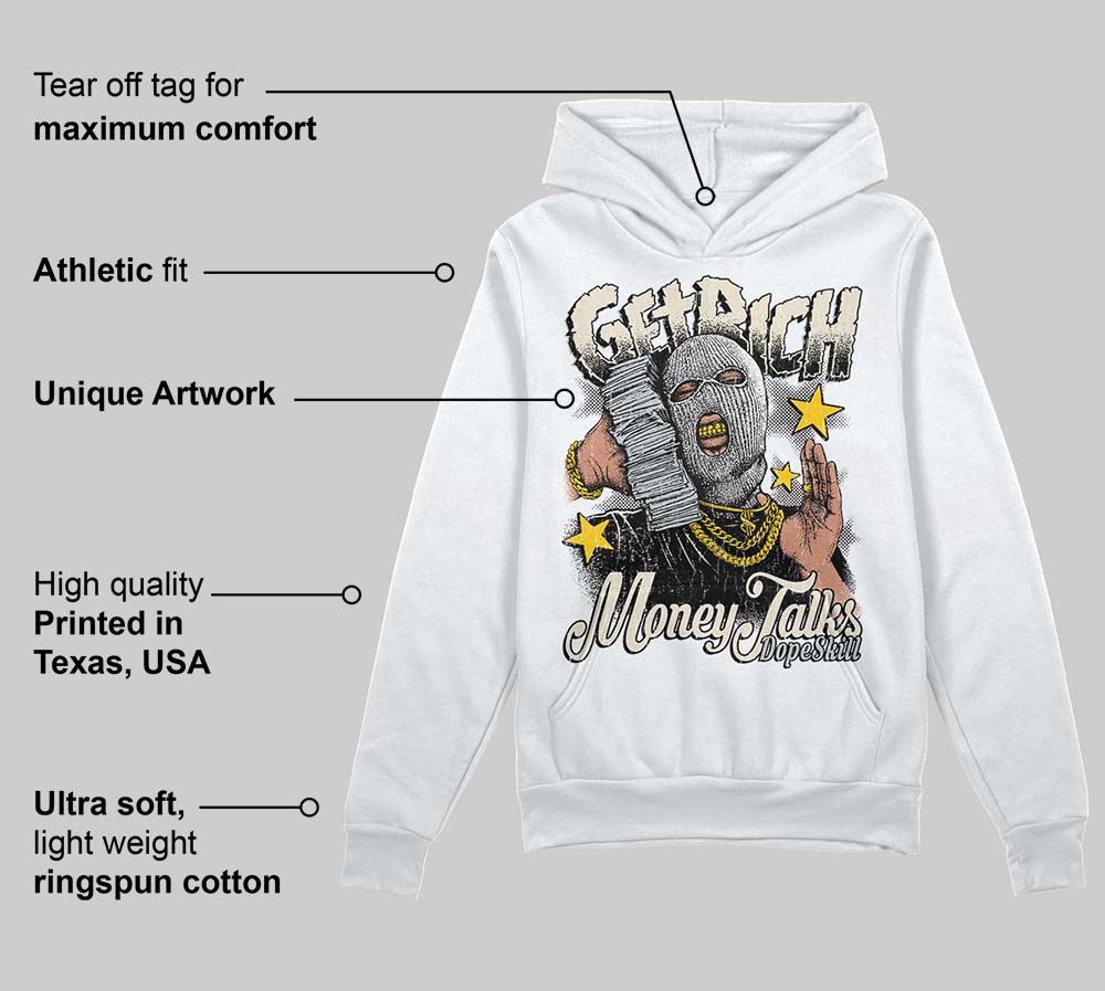 Reverse Metallic 5s DopeSkill Hoodie Sweatshirt Get Rich Graphic - Image 3