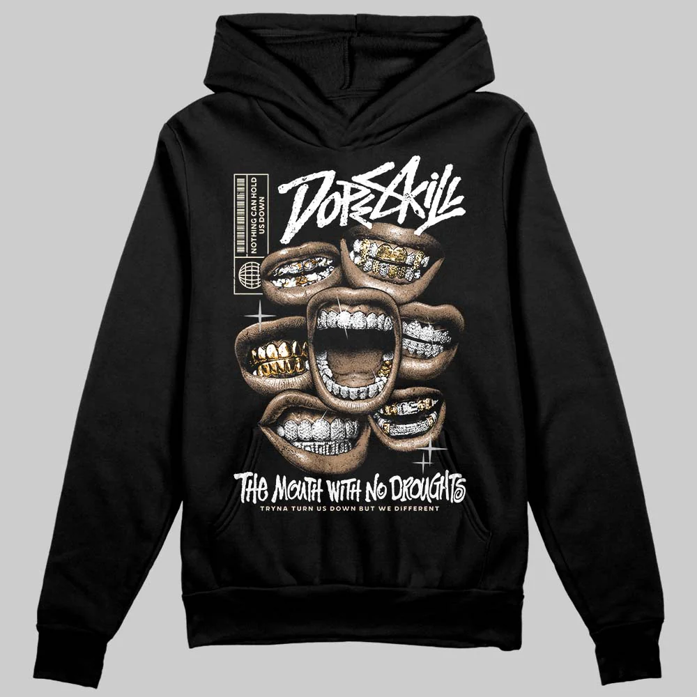 Reverse Metallic 5s DopeSkill Hoodie Sweatshirt The Mouth With No Droughts Graphic - Image 2