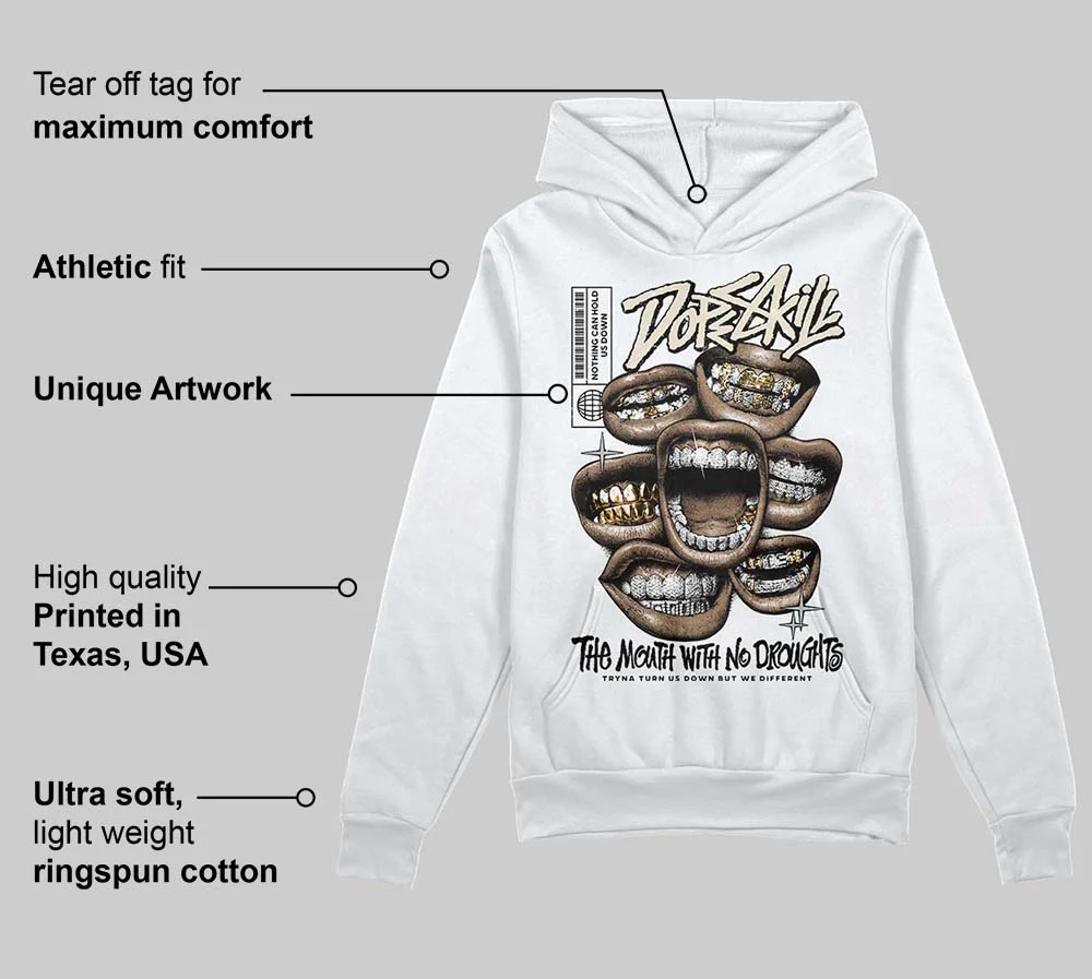 Reverse Metallic 5s DopeSkill Hoodie Sweatshirt The Mouth With No Droughts Graphic - Image 3