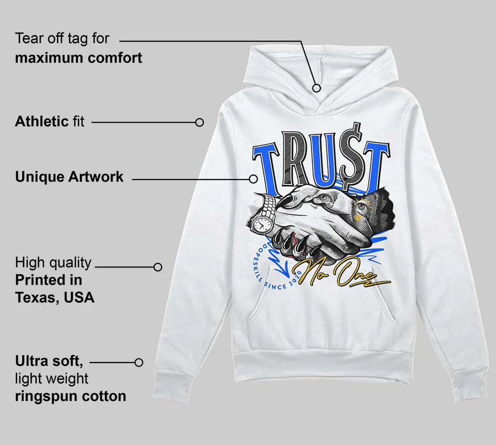 Royal Blue Collection DopeSkill Hoodie Sweatshirt Trust No One Graphic - Image 3