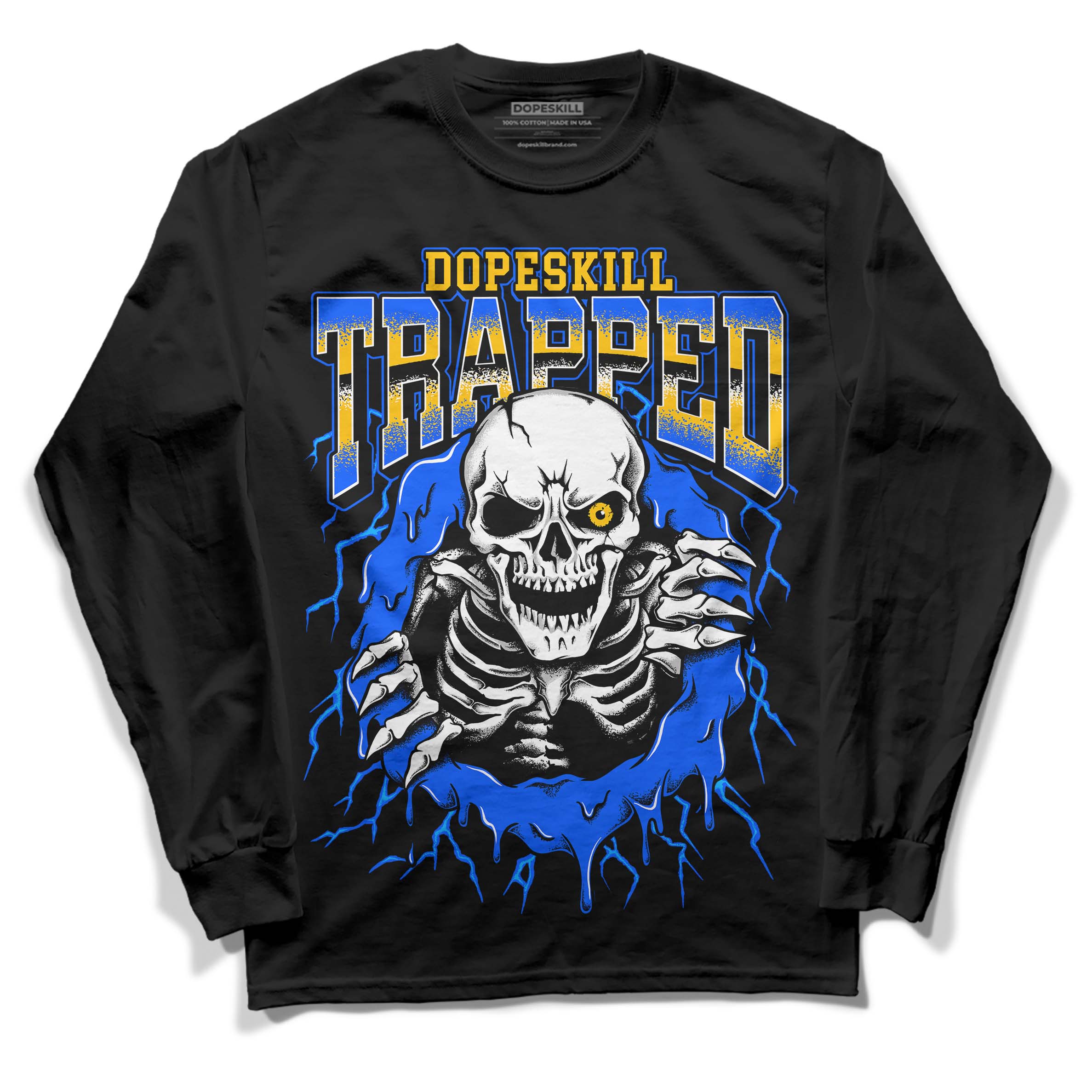 Royal Blue Collection DopeSkill Long Sleeve T-Shirt Trapped Halloween Graphic - Image 2