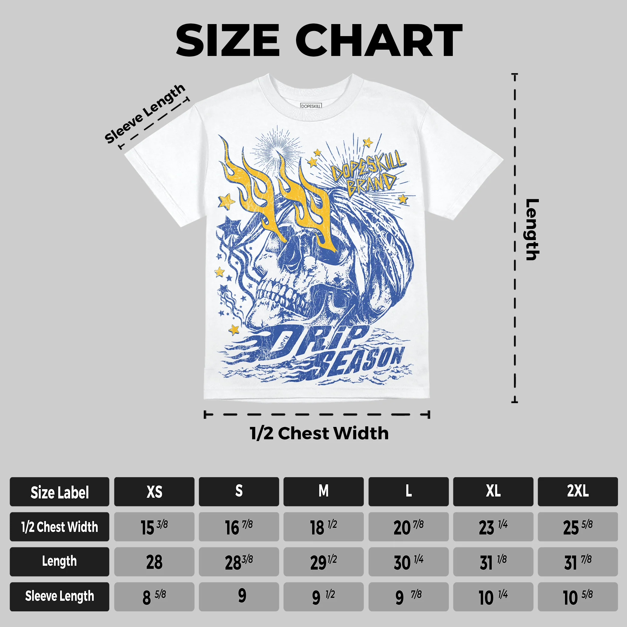 Royal Blue Collection DopeSkill Oversize Print T-Shirt Drip Season Graphic - Image 2