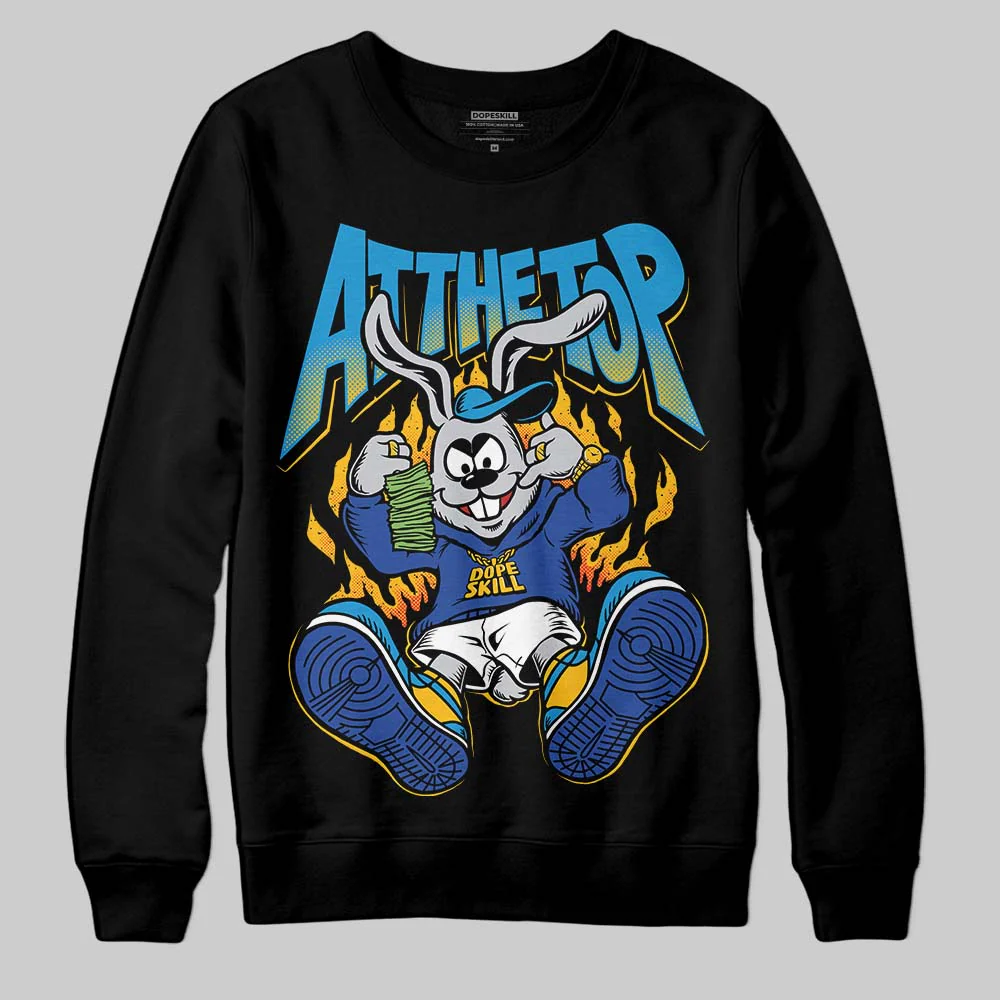 Royal Blue Collection DopeSkill Sweatshirt At The Top Graphic - Image 2
