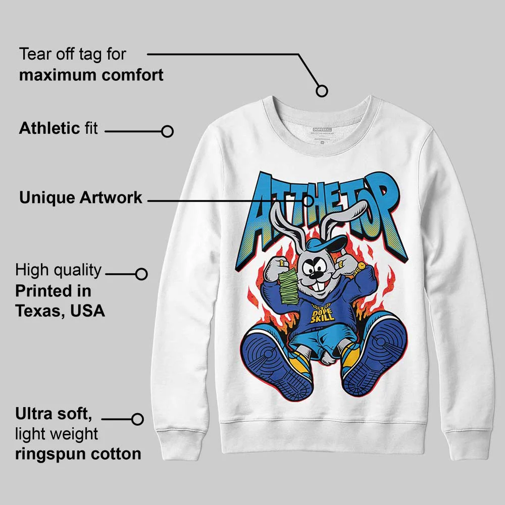 Royal Blue Collection DopeSkill Sweatshirt At The Top Graphic - Image 3