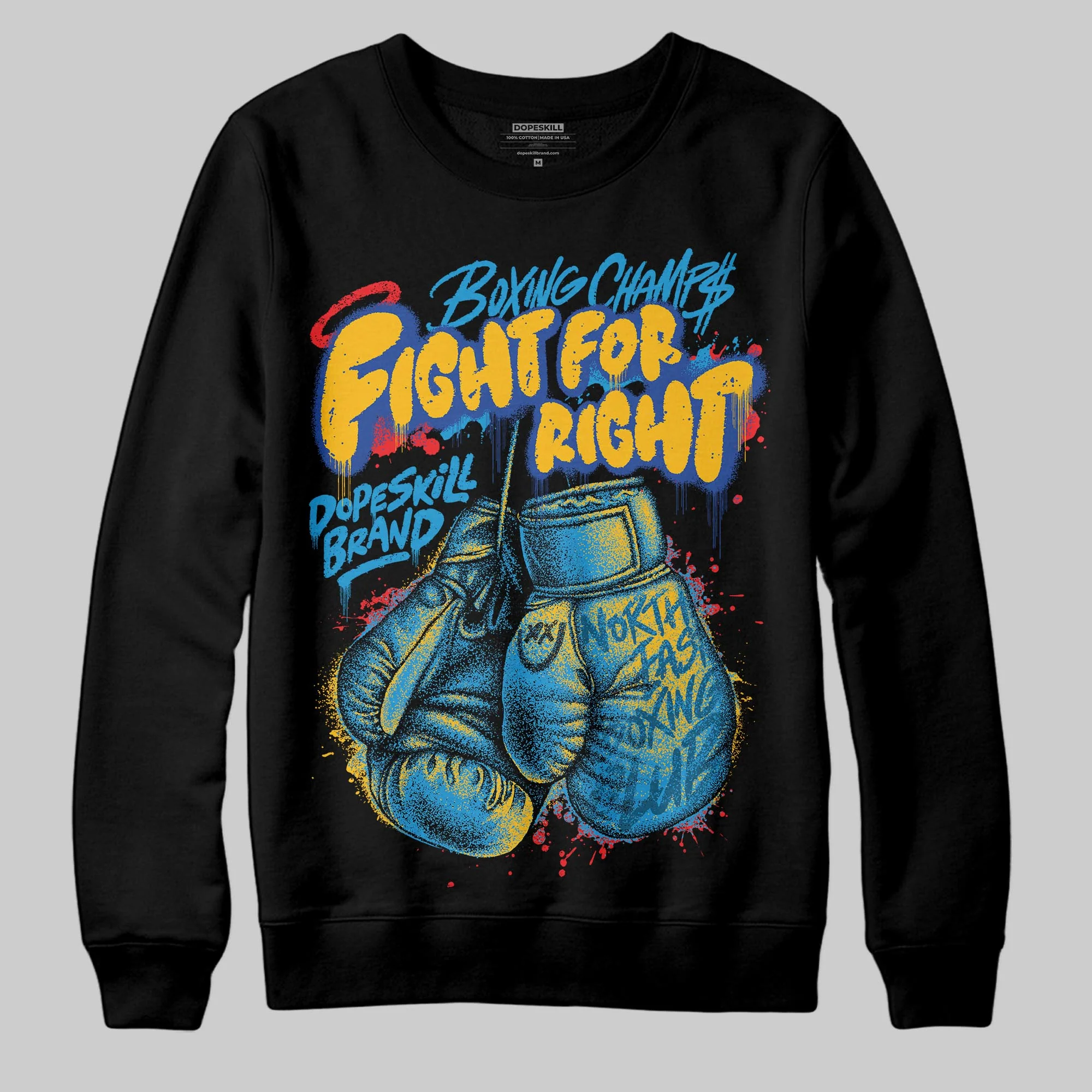 Royal Blue Collection DopeSkill Sweatshirt Fight For Right Graphic - Image 2
