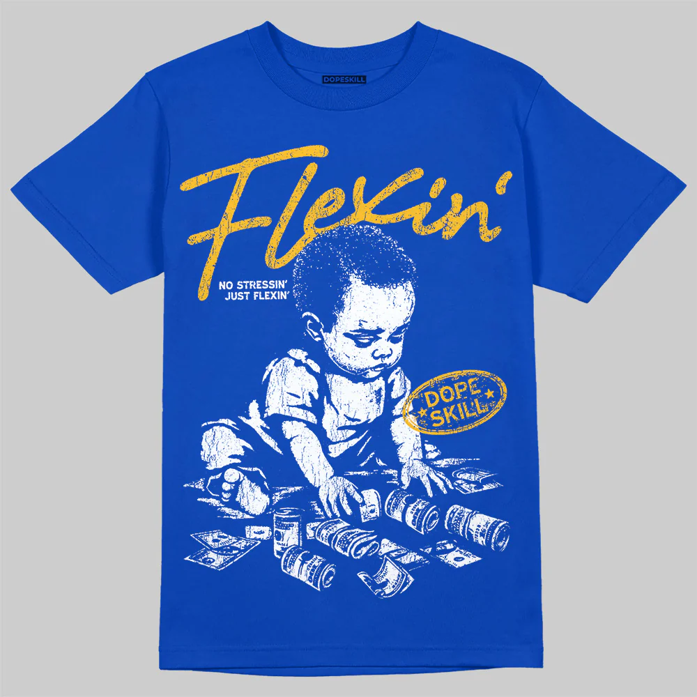 Royal Blue Collection DopeSkill T-Shirt Flexin' Graphic - Image 3
