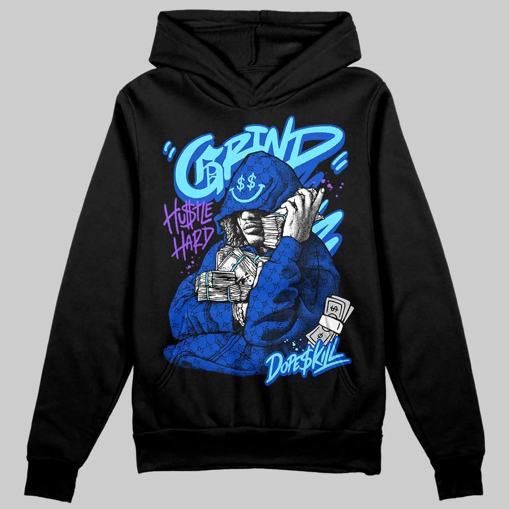 Royal Blue 'Grind Pray' DopeSkill Graphic Hoodie - Image 2