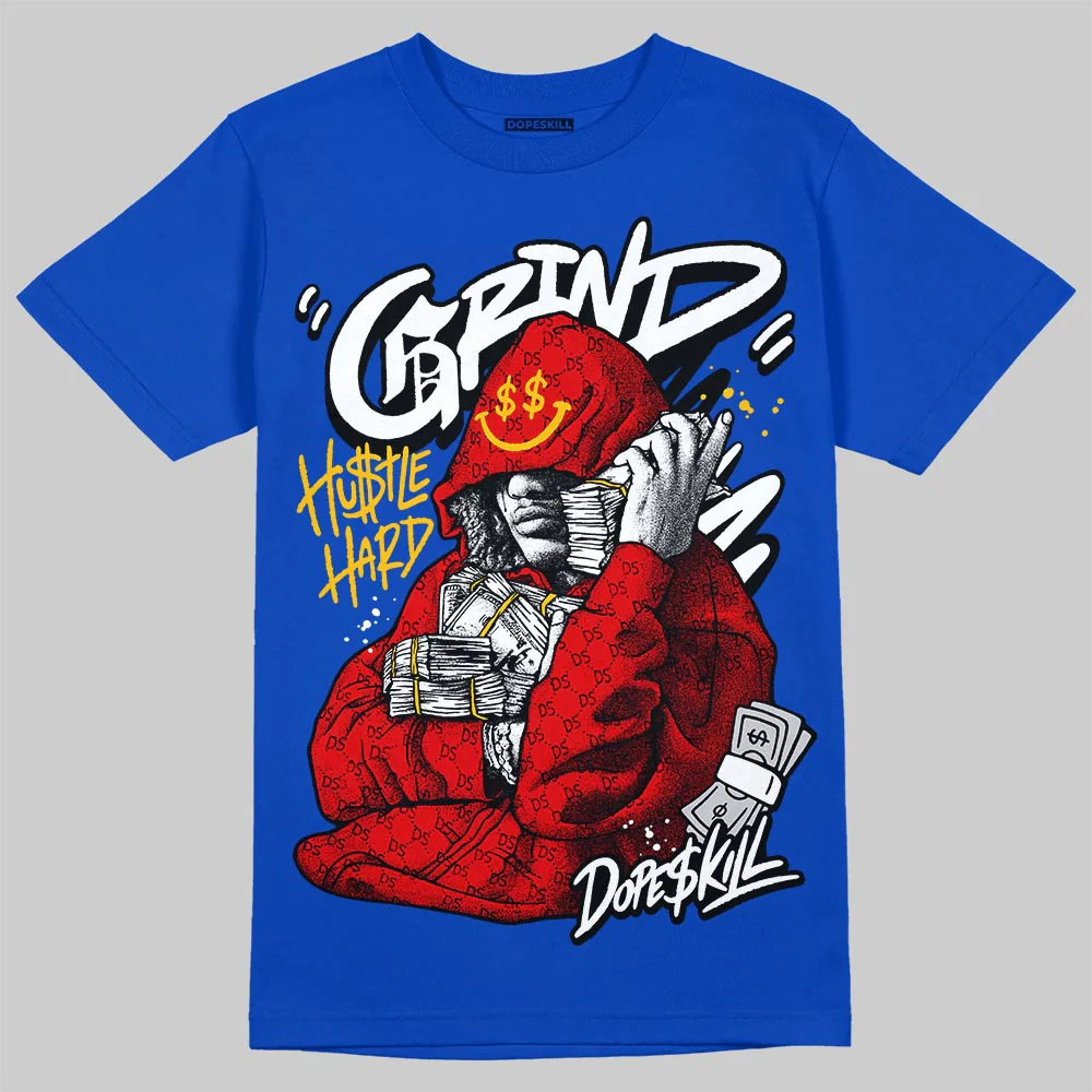 Royal Blue 'Grind Pray' DopeSkill Graphic T-Shirt - Image 3