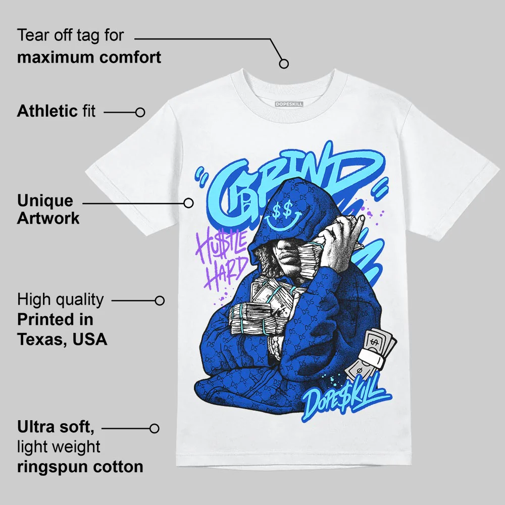 Royal Blue 'Grind Pray' DopeSkill Graphic T-Shirt - Image 4