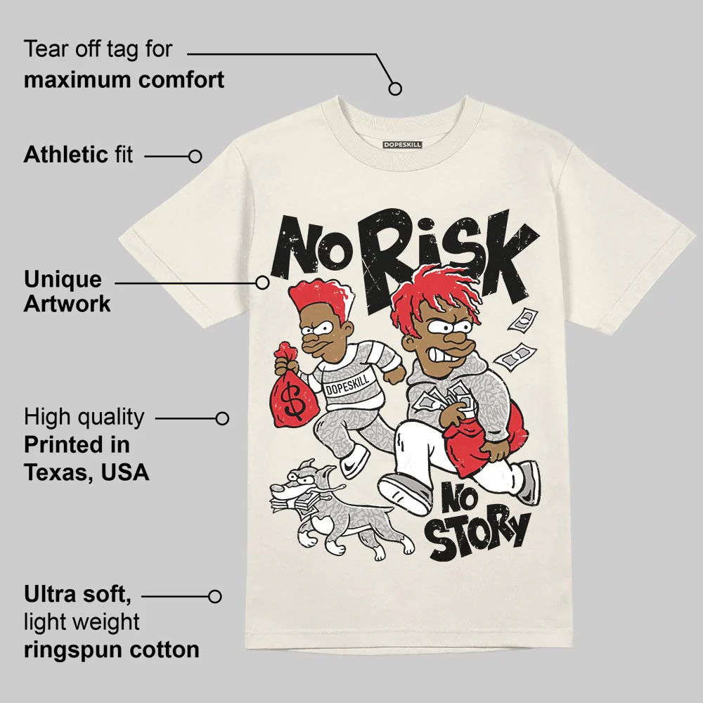 Sail 1s OG DopeSkill T-Shirt No Risk No Story Graphic - Image 2