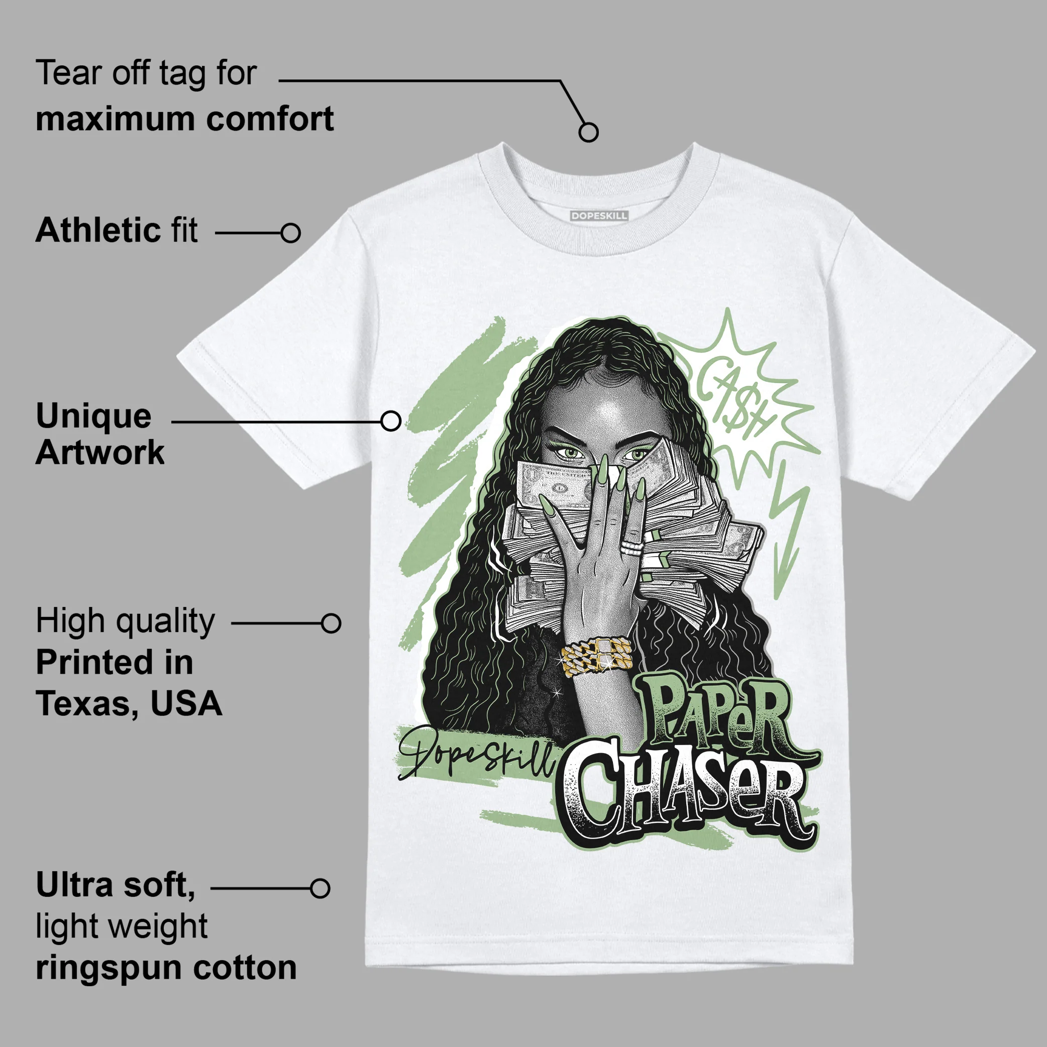 Seafoam 4s DopeSkill T-Shirt NPC Graphic - Image 3