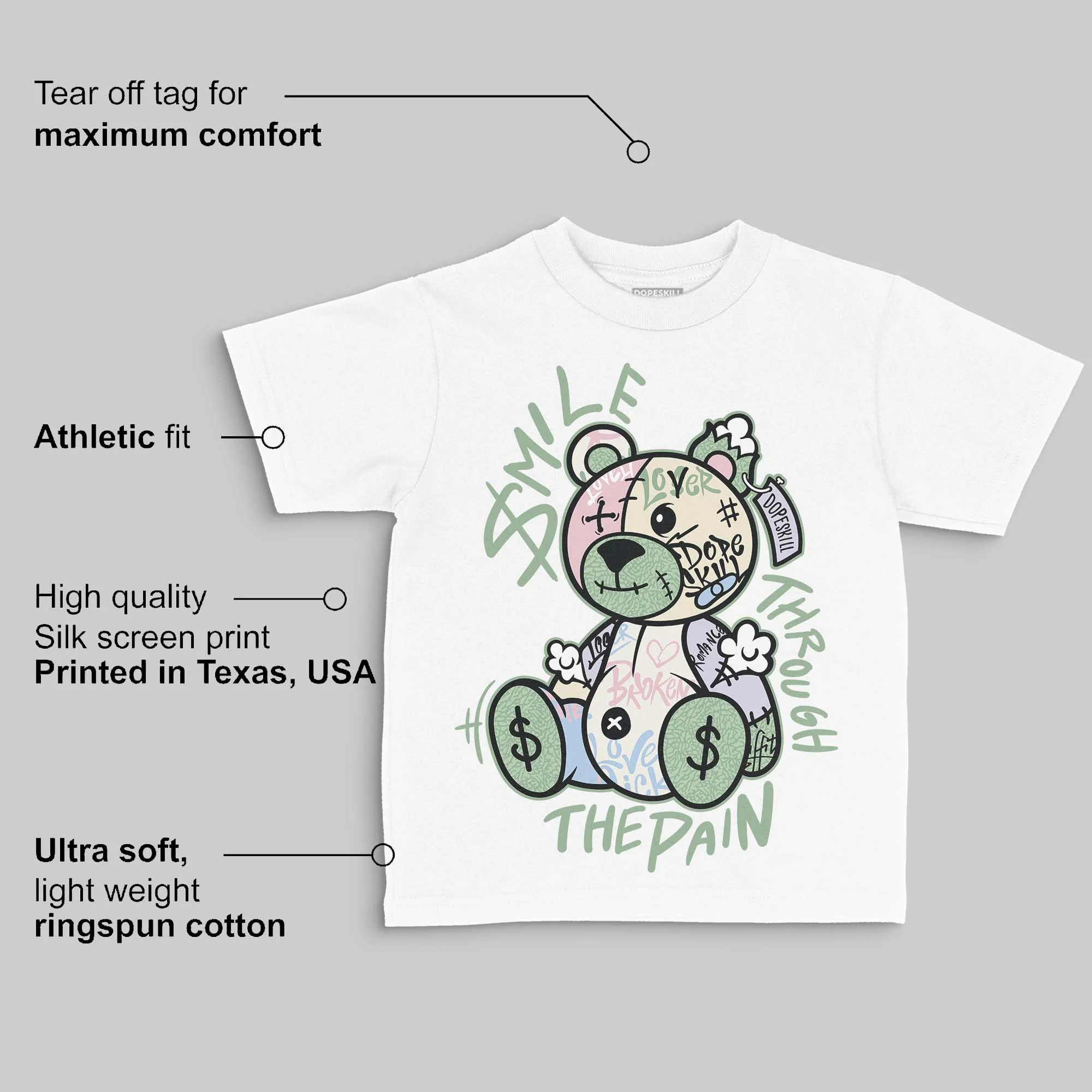 'Spring Is In The Air' 3s DopeSkill Toddler Kids T-shirt Smile Through The Pain Graphic - Image 3