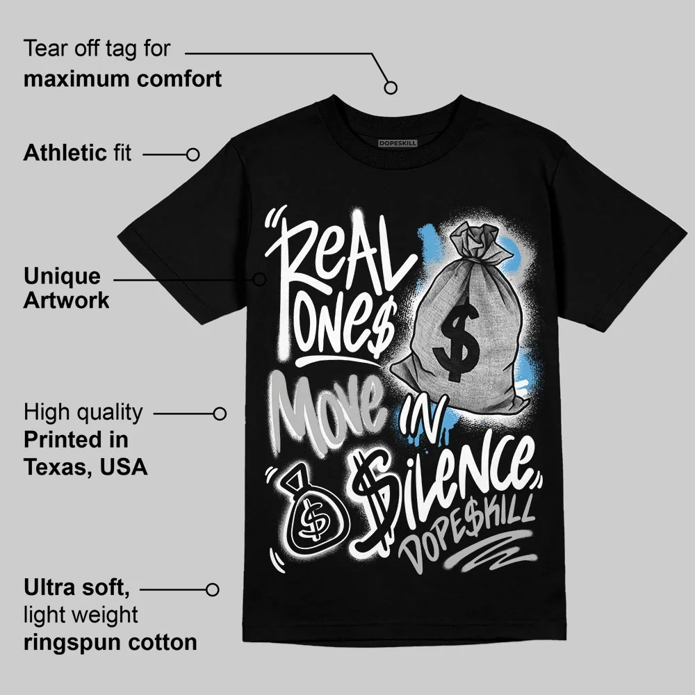 Steel 10s DopeSkill T-Shirt Real Ones Move In Silence Graphic - Image 3