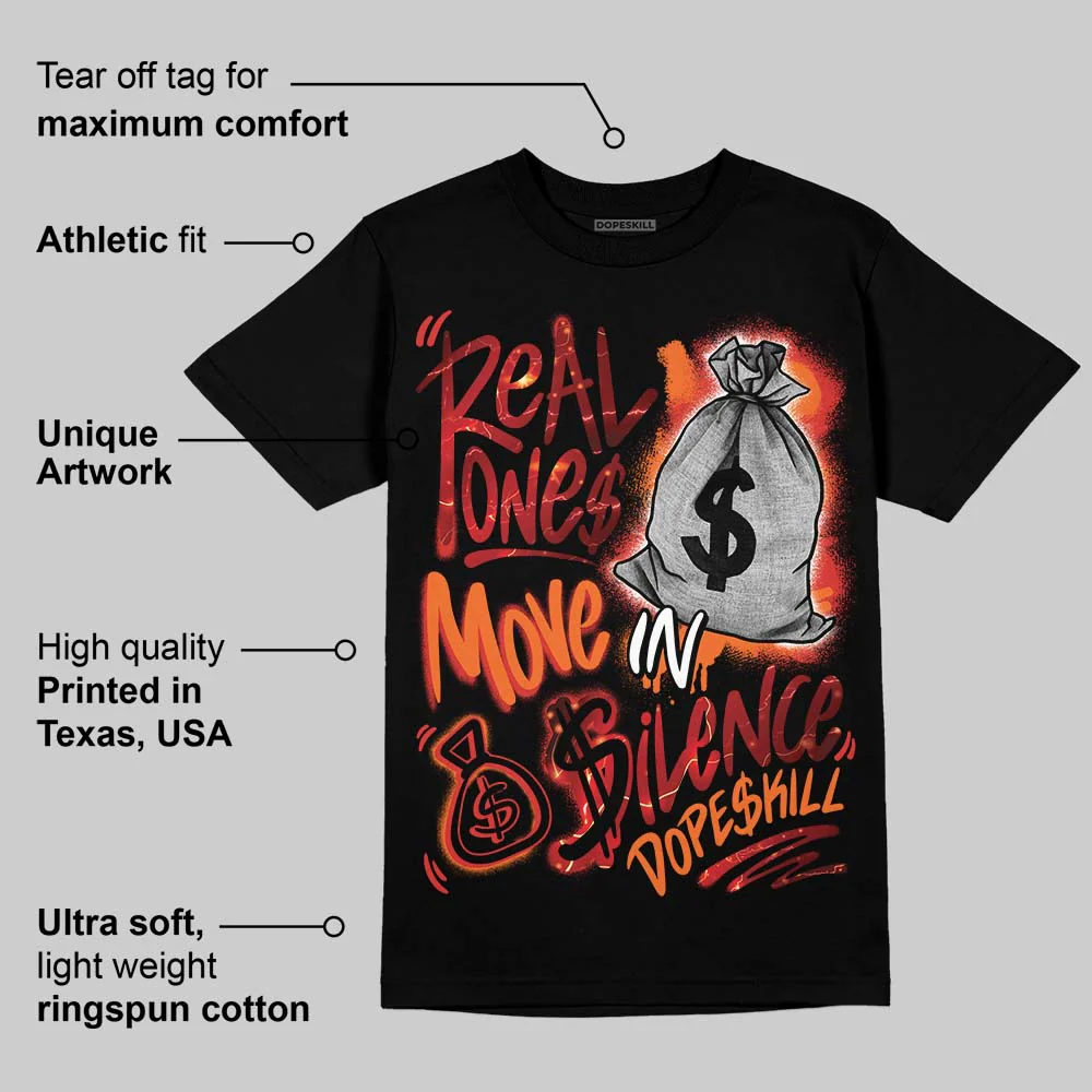 Stranger Things x Foamposite One DopeSkill T-Shirt Real Ones Move In Silence Graphic - Image 3