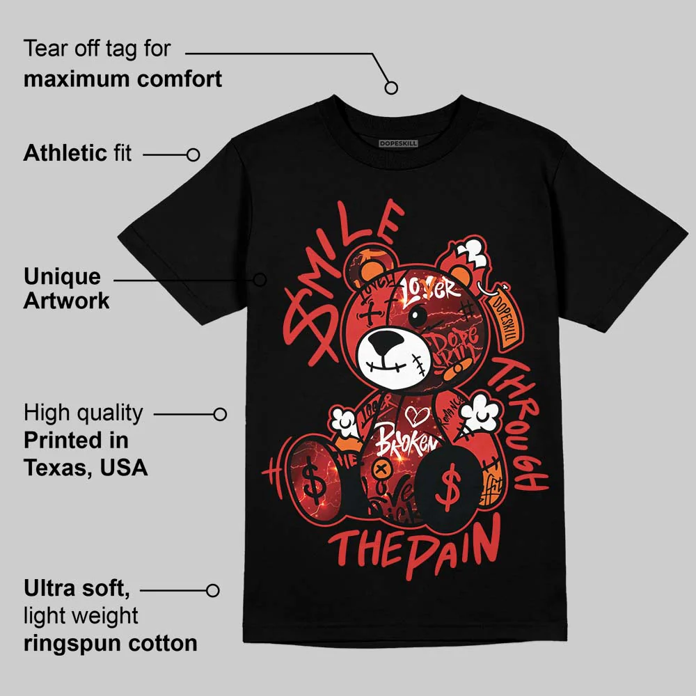Stranger Things x Foamposite One DopeSkill T-Shirt Smile Through The Pain Graphic - Image 3