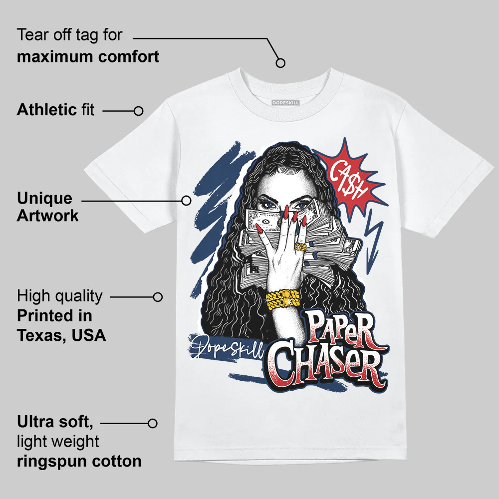 Summit White Navy 4s DopeSkill T-Shirt NPC Graphic - Image 4