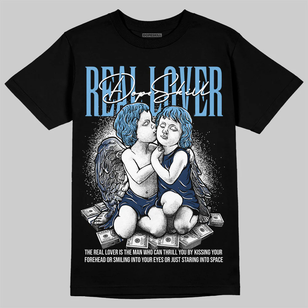 Summit White Navy 4s DopeSkill T-Shirt Real Lover Graphic - Image 2