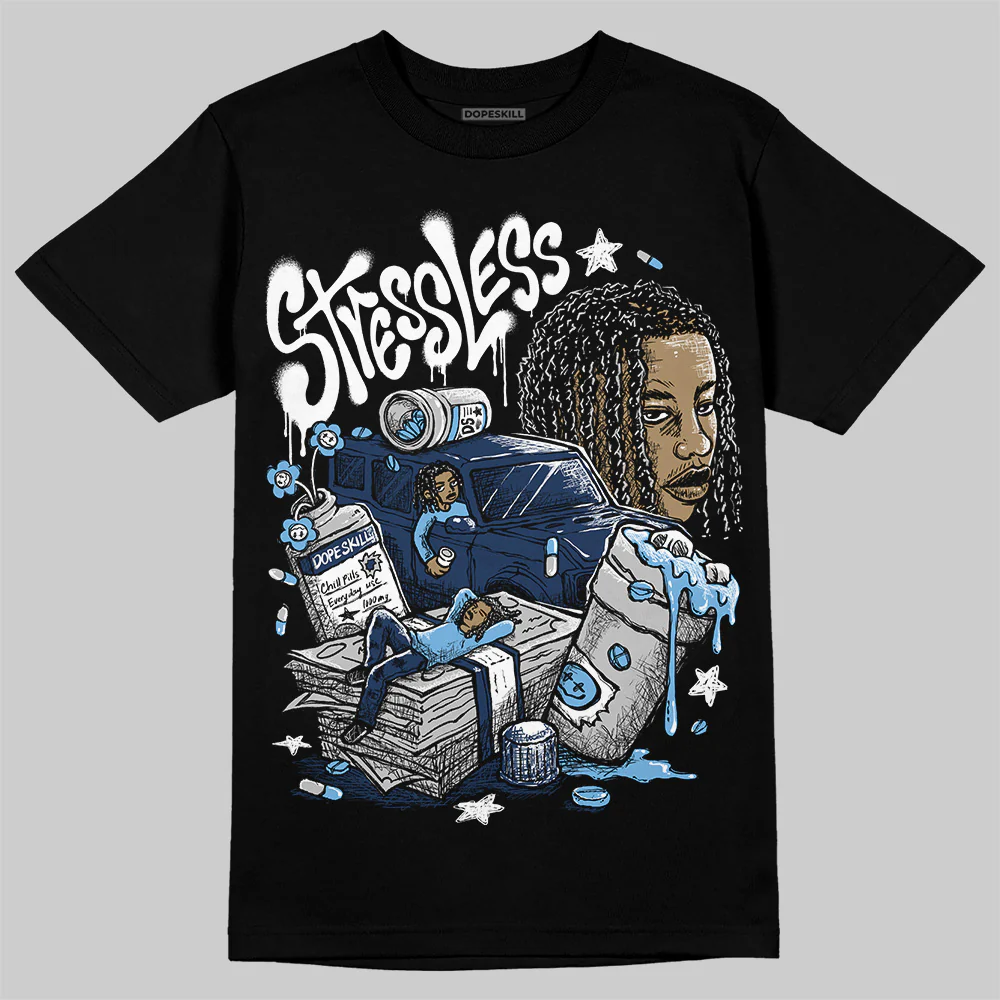 Summit White Navy 4s DopeSkill T-Shirt Stressless Graphic - Image 2