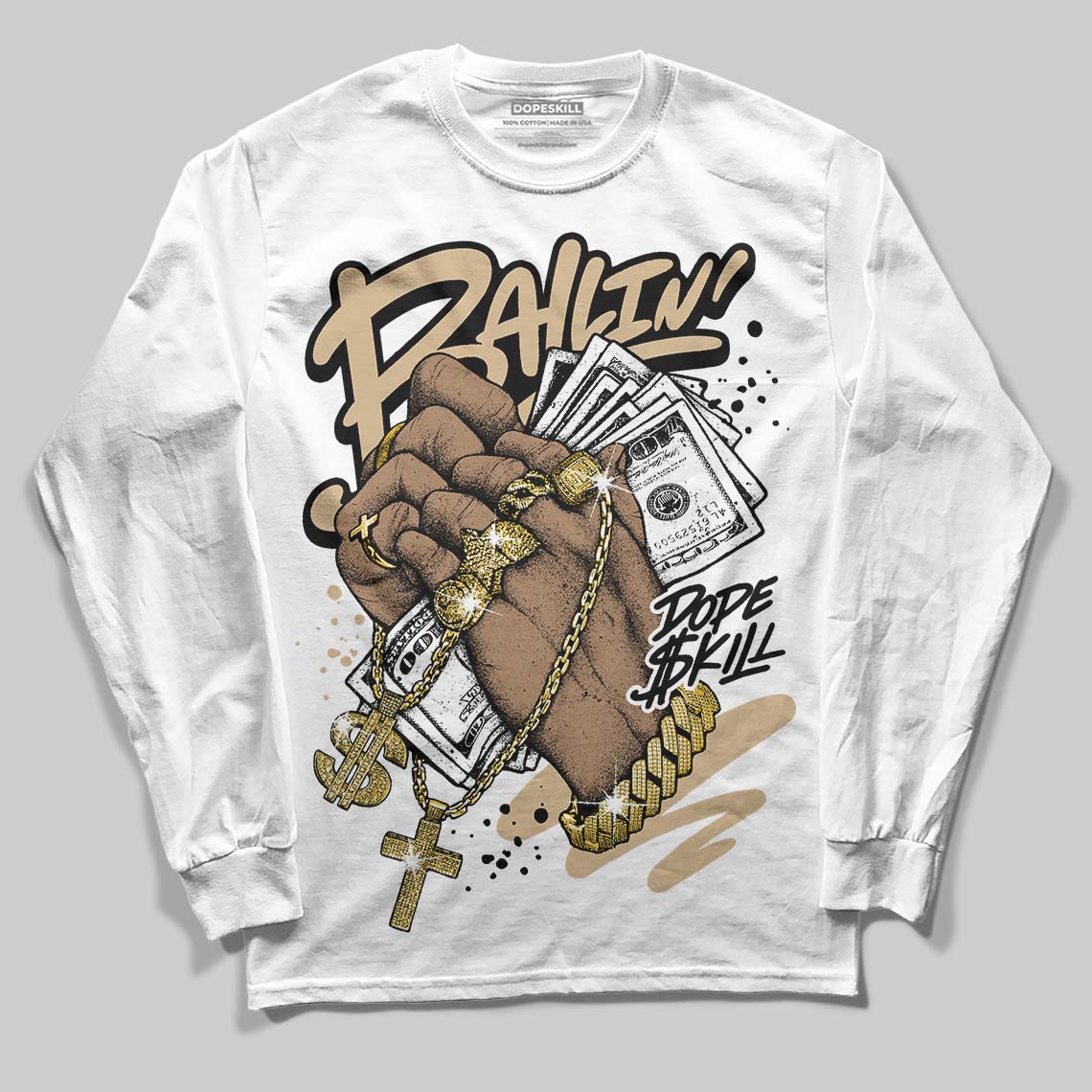 TAN Collection DopeSkill Long Sleeve T-Shirt Always Ballin' Graphic - Image 2