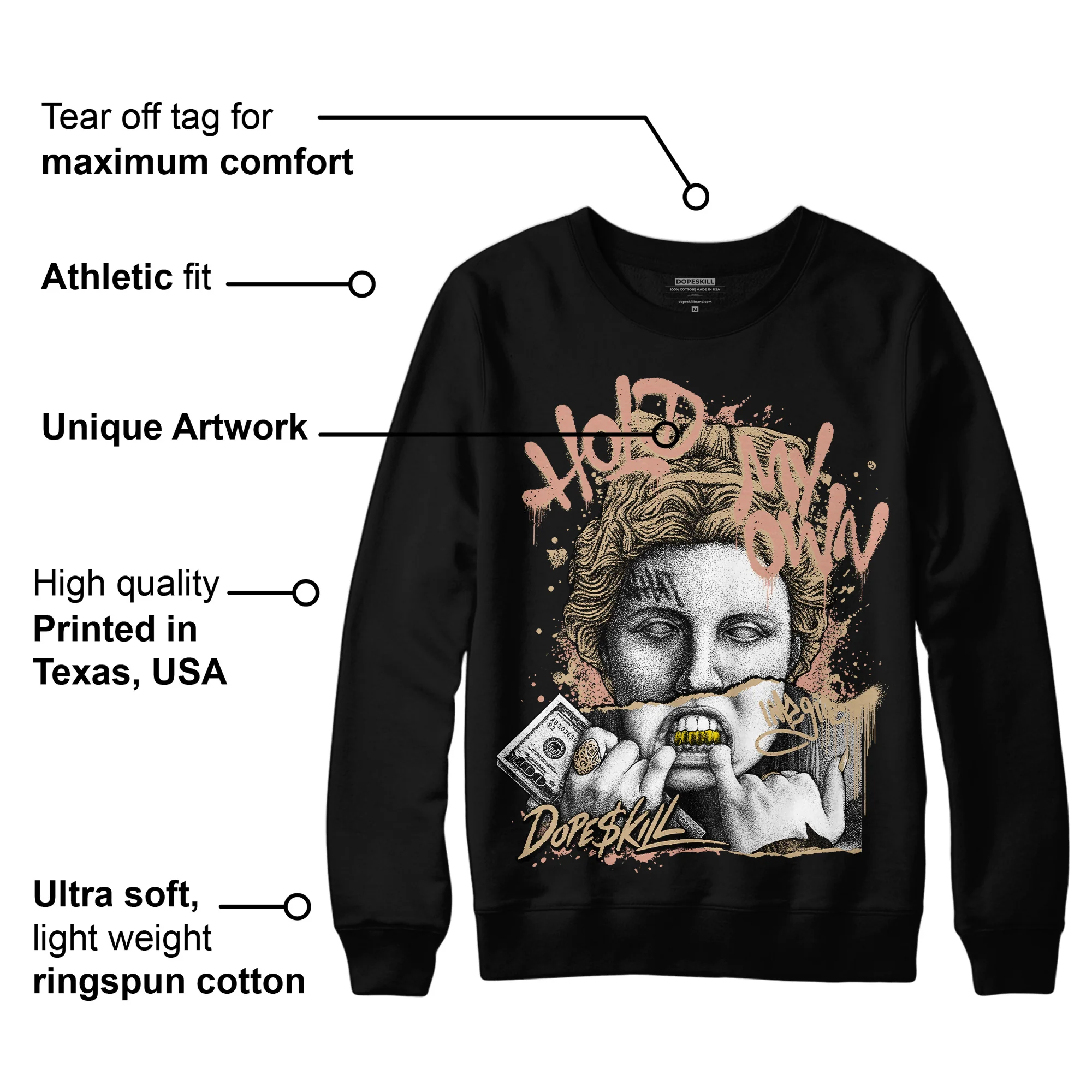 TAN Collection DopeSkill Sweatshirt Hold My Own Graphic - Image 3