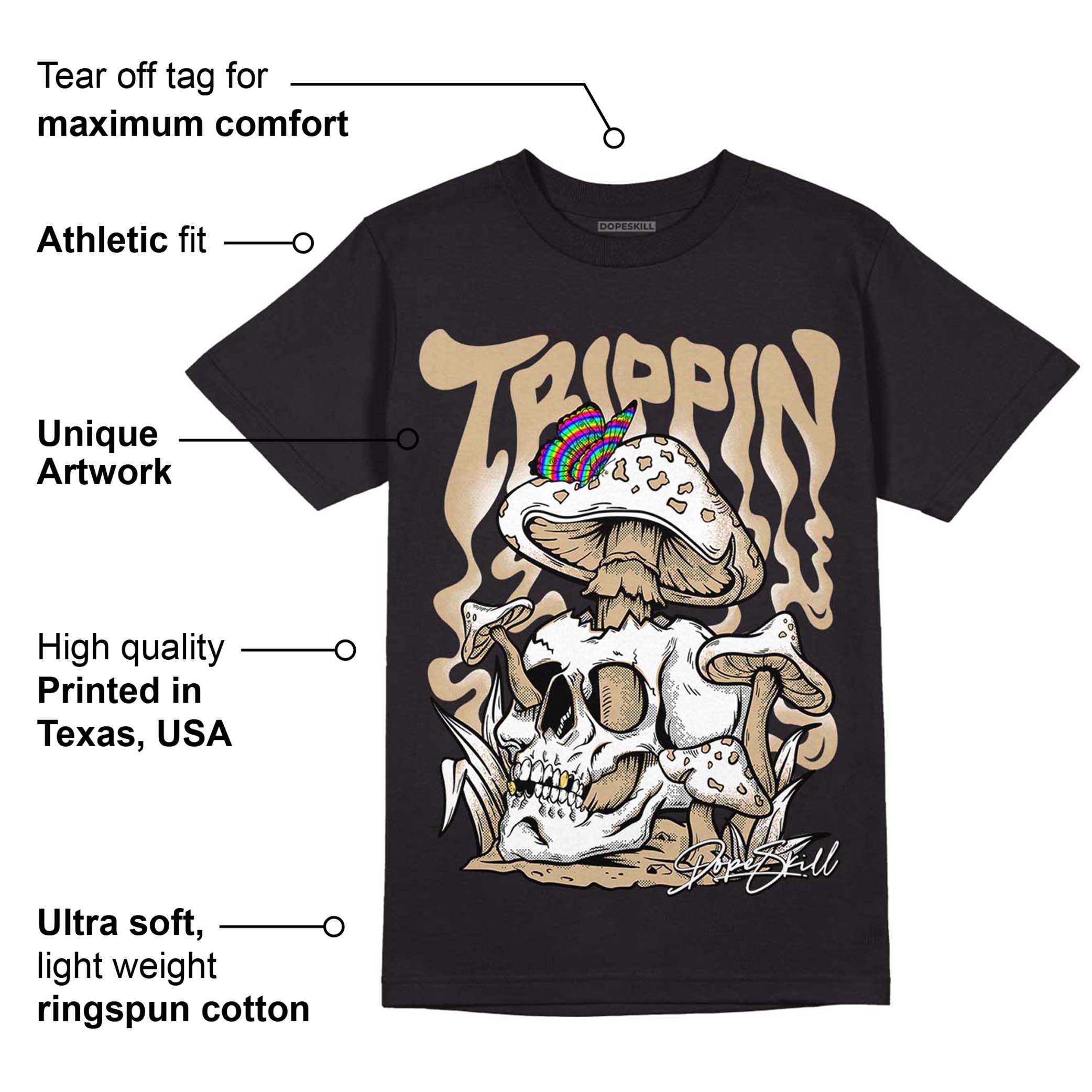 TAN Collection DopeSkill T-Shirt Trippin Graphic - Image 3
