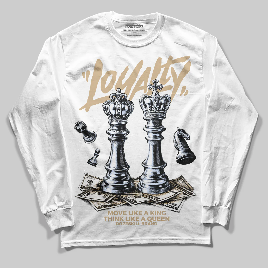 TAN 'Loyalty' DopeSkill Graphic Long Sleeve T-Shirt - Image 2