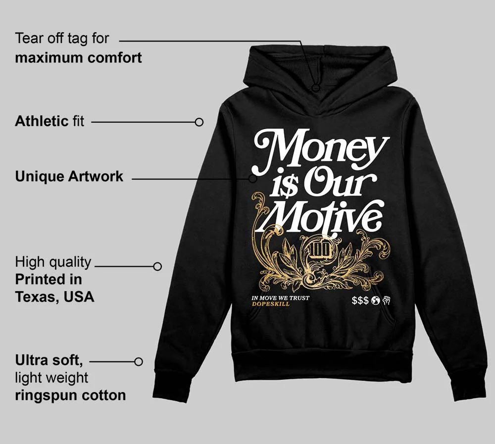 Taxi 12s 2025 DopeSkill Hoodie Sweatshirt Money Is Our Motive Typo Graphic - Image 3