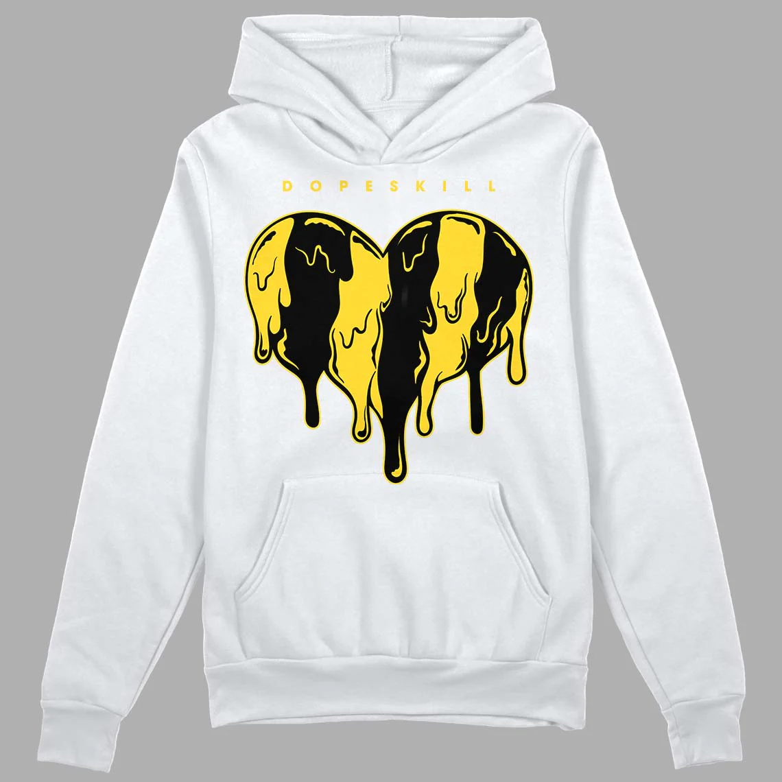 Black Tour Yellow AJ 4 Thunder DopeSkill Hoodie Sweatshirt Slime Drip Heart Graphic - Image 2