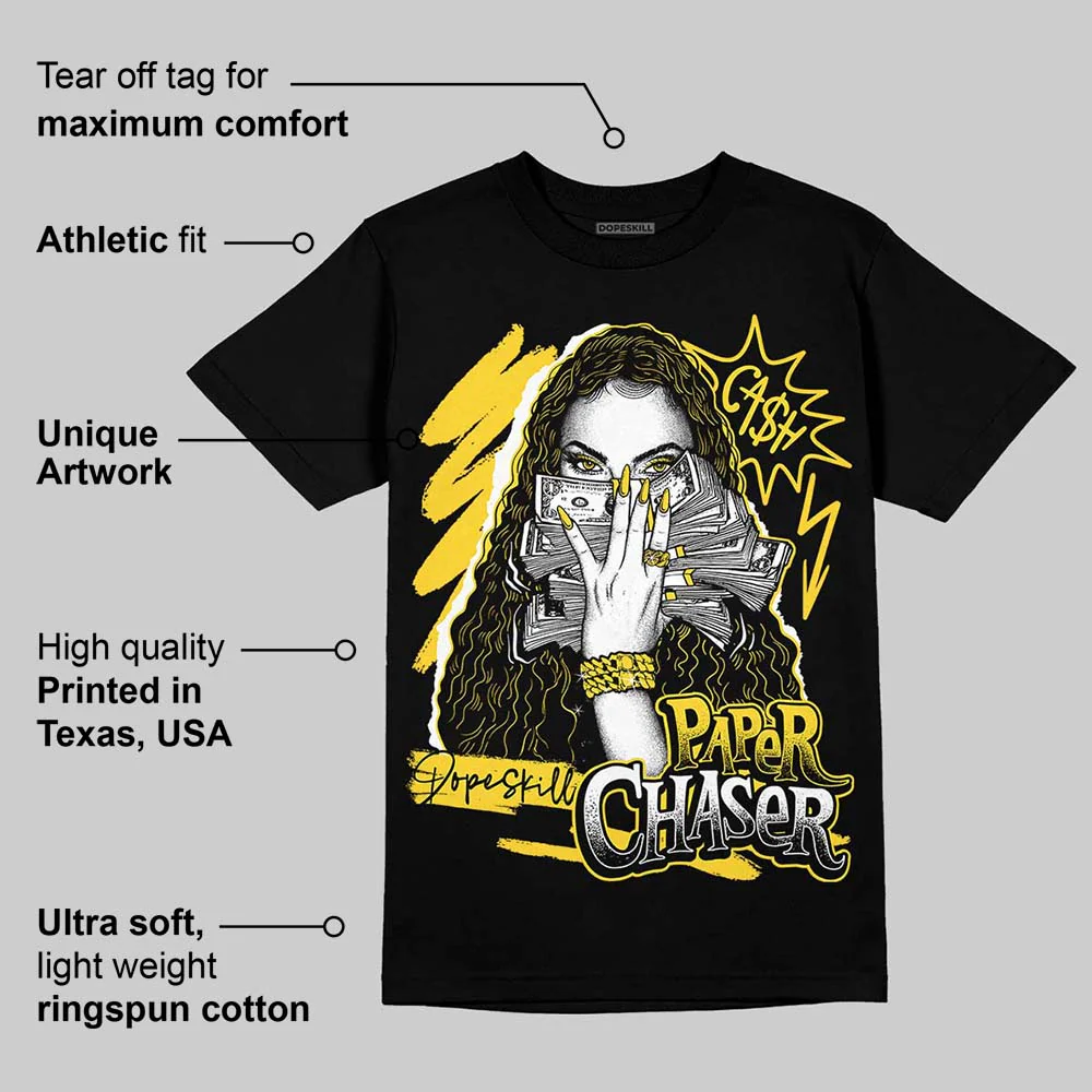 Black Tour Yellow AJ 4 Thunder DopeSkill T-Shirt NPC Graphic - Image 4