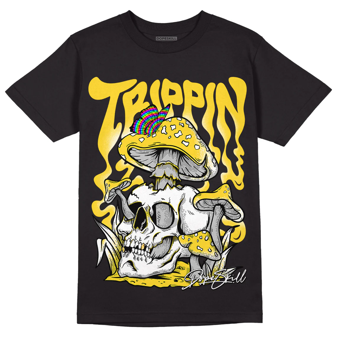 Black Tour Yellow AJ 4 Thunder DopeSkill T-Shirt Trippin Graphic