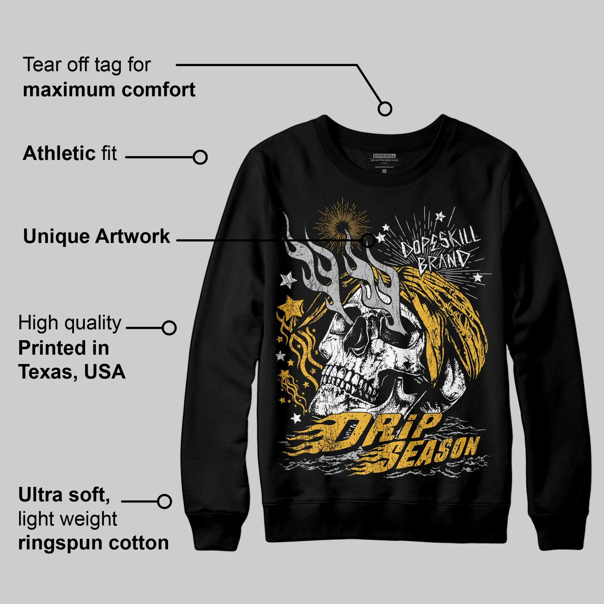 Tokyo 5s DopeSkill Sweatshirt Drip Season Graphic - Image 3