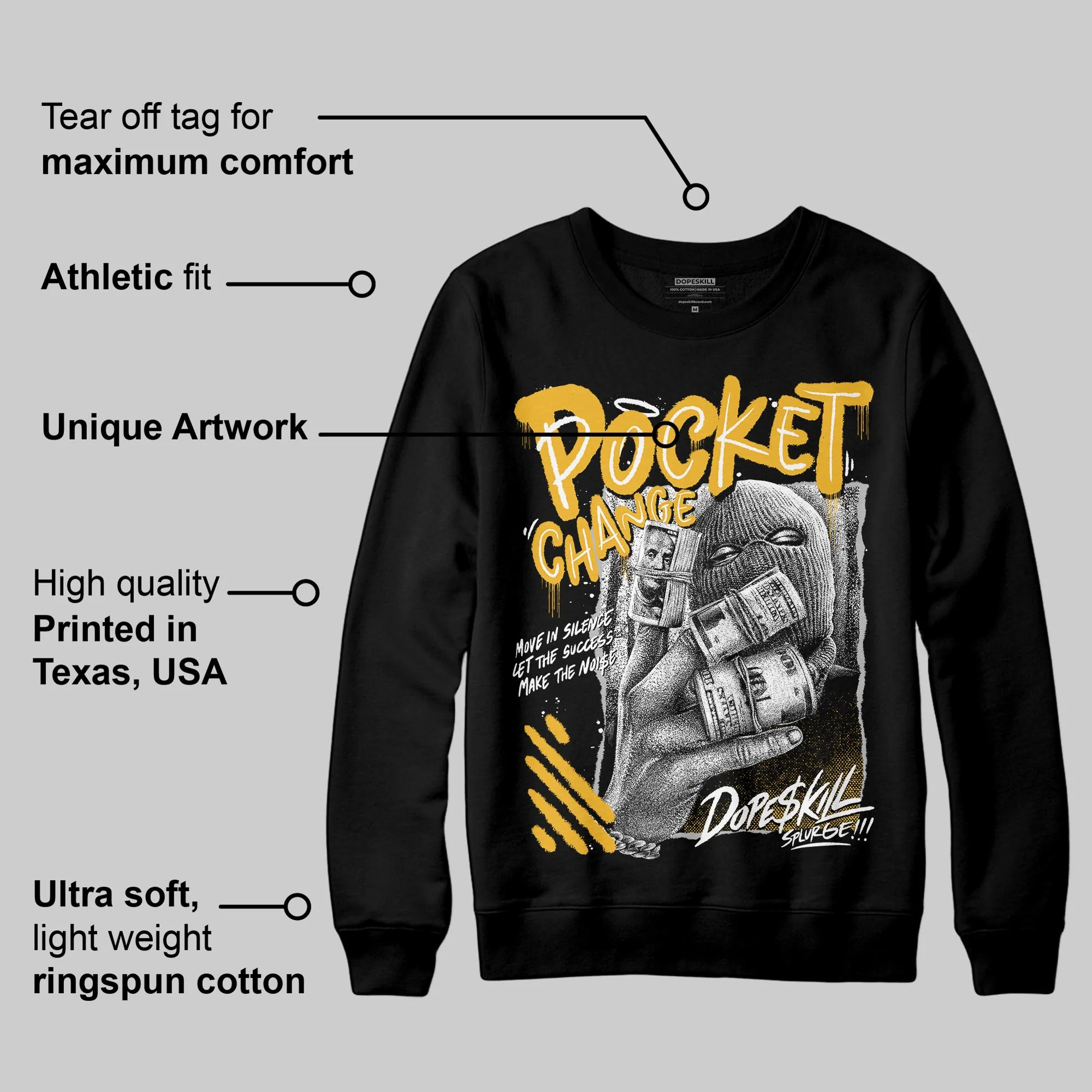 Tokyo 5s DopeSkill Sweatshirt Pocket Change Graphic - Image 3