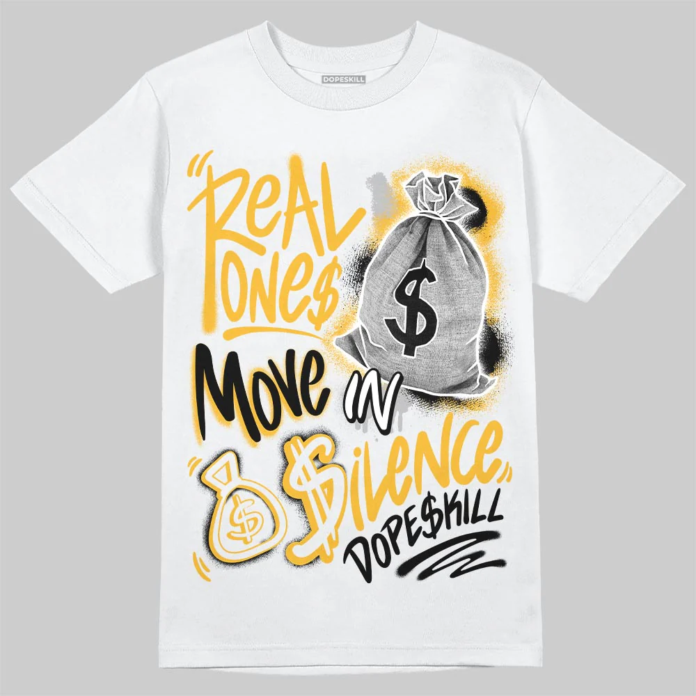 Tokyo 5s DopeSkill T-Shirt Real Ones Move In Silence Graphic - Image 2