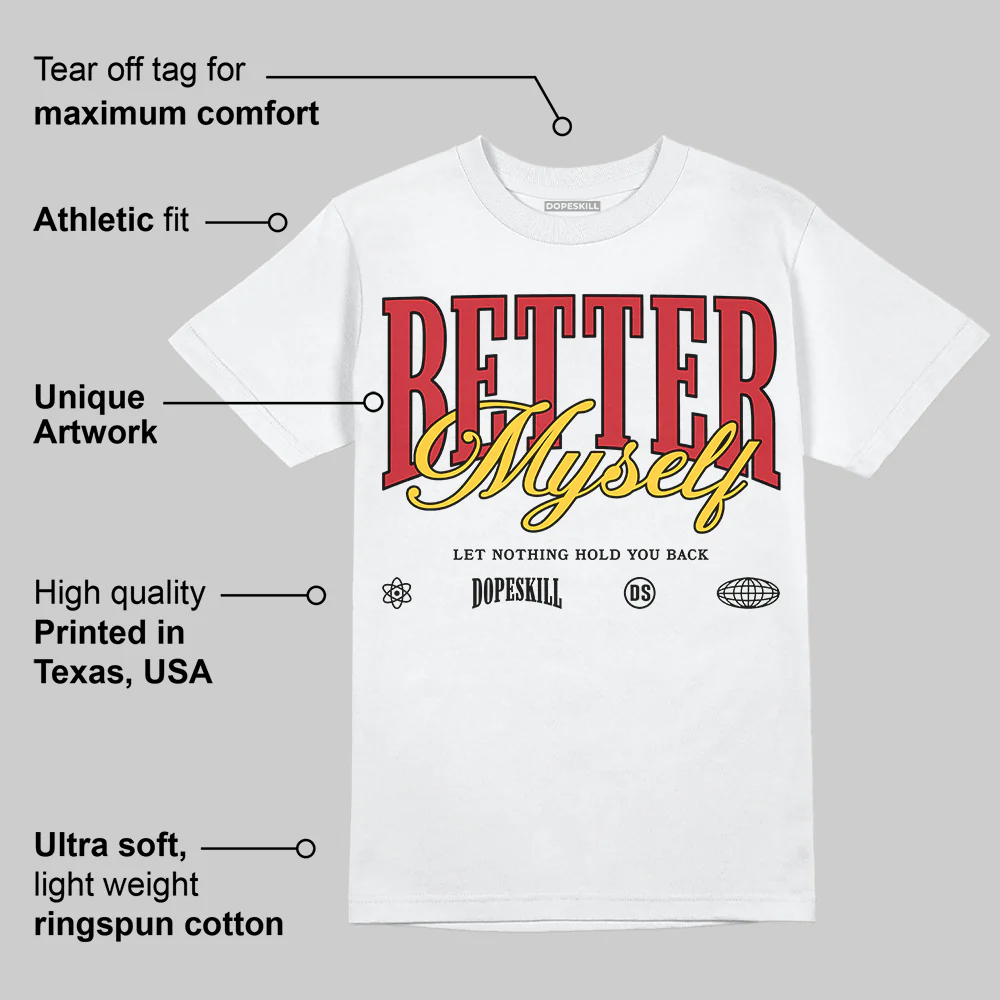 Union LA x Air Retro OG 1s DopeSkill T-Shirt Better Myself Graphic - Image 3