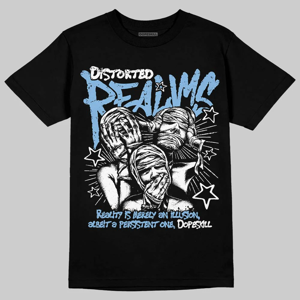 University Blue 6s DopeSkill T-Shirt Distorted Realms Graphic - Image 2