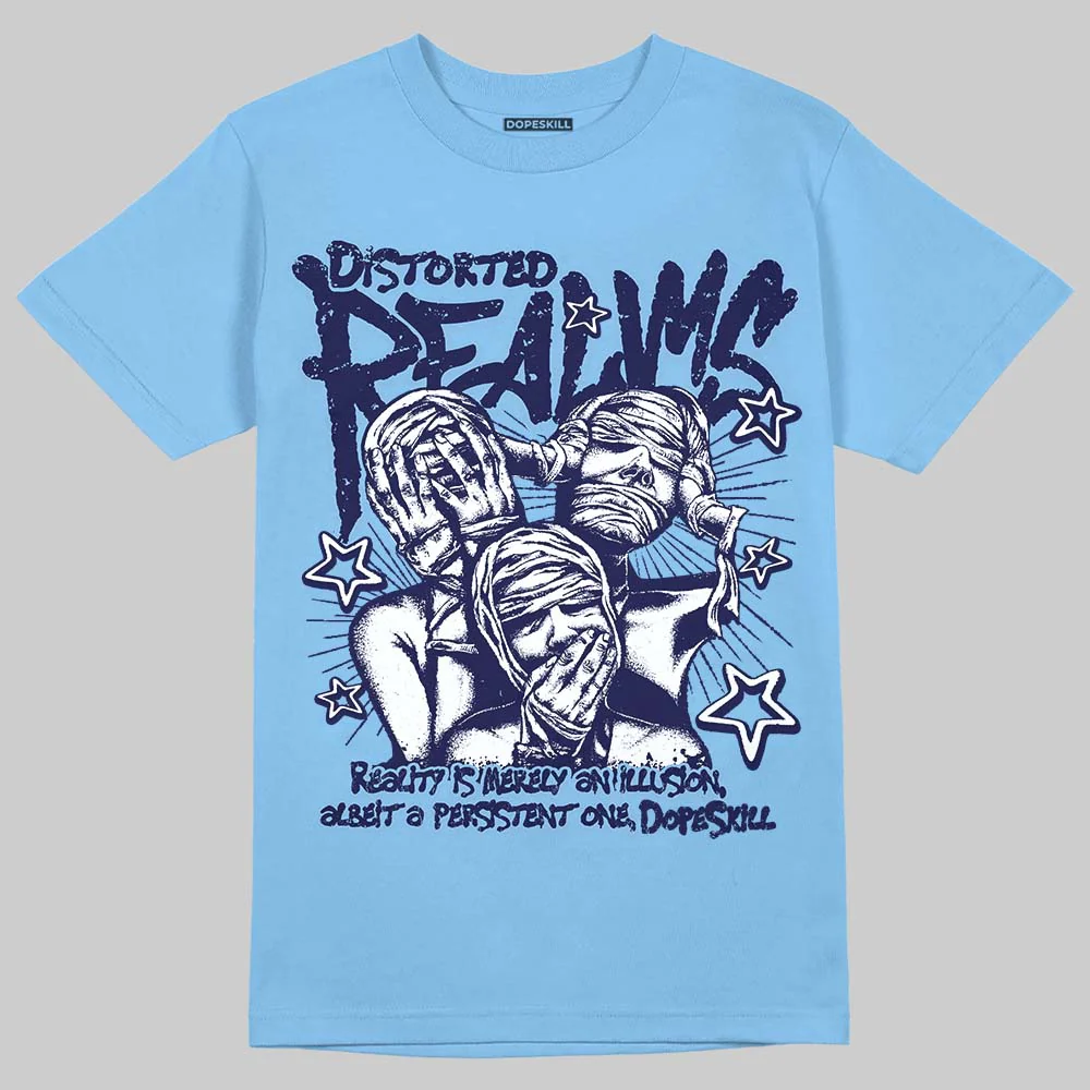 University Blue 6s DopeSkill T-Shirt Distorted Realms Graphic - Image 3