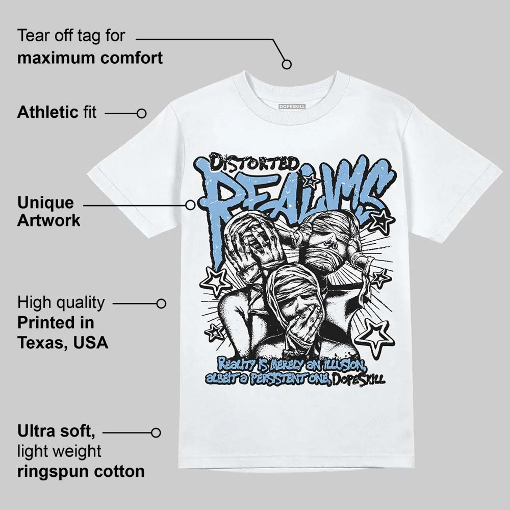 University Blue 6s DopeSkill T-Shirt Distorted Realms Graphic - Image 4