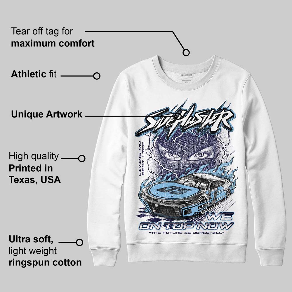 University Blue Collection DopeSkill Sweatshirt New Side Hustler Graphic - Image 3