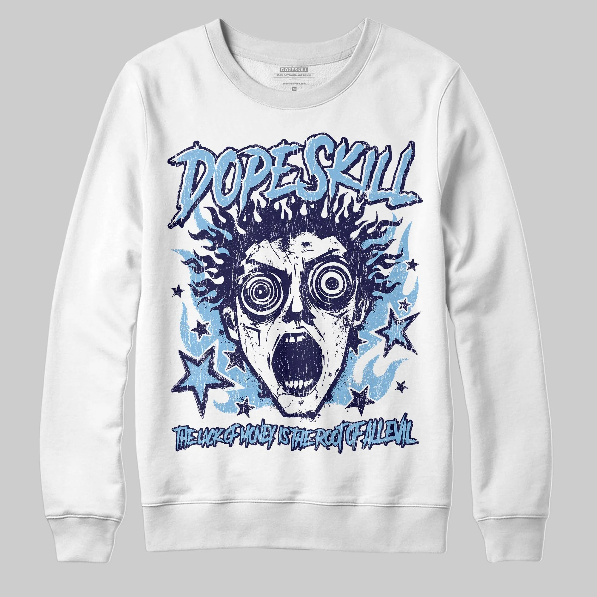 University Blue Collection DopeSkill Sweatshirt Root of Evil Graphic