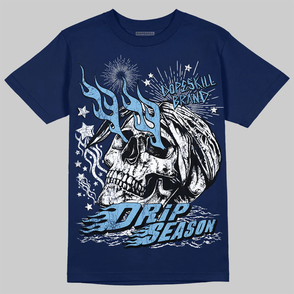 University Blue Collection DopeSkill T-Shirt Drip Season Graphic - Image 4