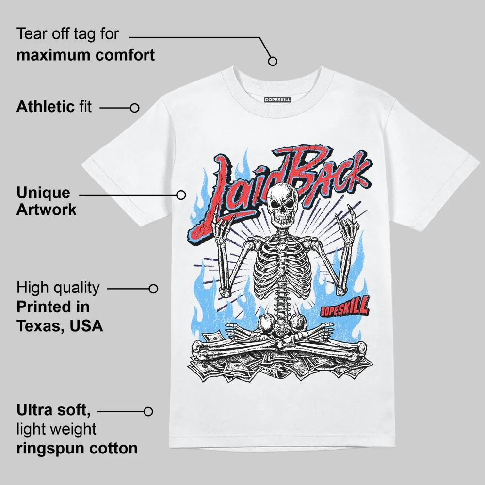 University Blue 'Laid Back' DopeSkill Graphic T-Shirt - Image 5