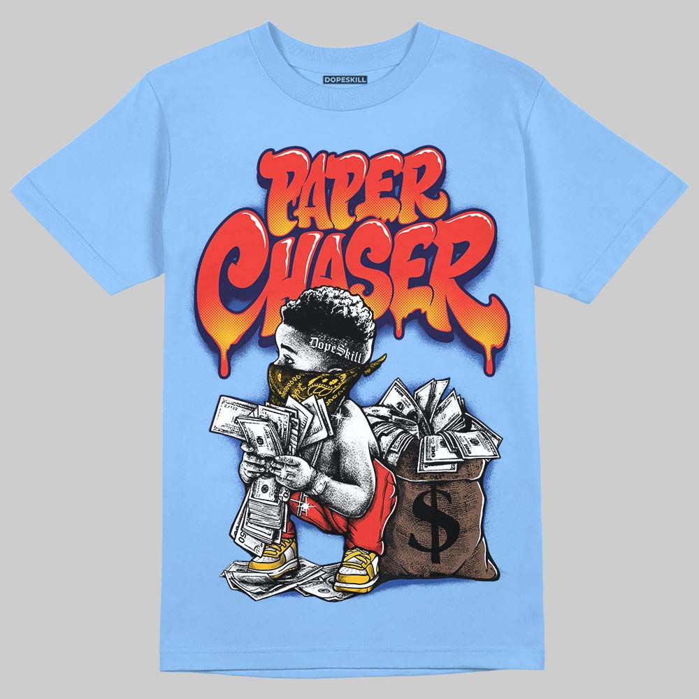 University Blue 'Paper Chaser Boy' DopeSkill Graphic T-Shirt - Image 3