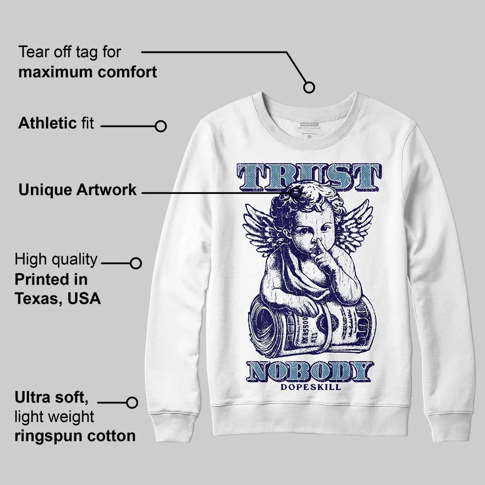 University Blue 'Trust Nobody' DopeSkill Graphic Sweatshirt - Image 3