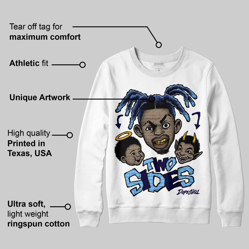 University Blue 'Two Sides' DopeSkill Graphic Sweatshirt - Image 3