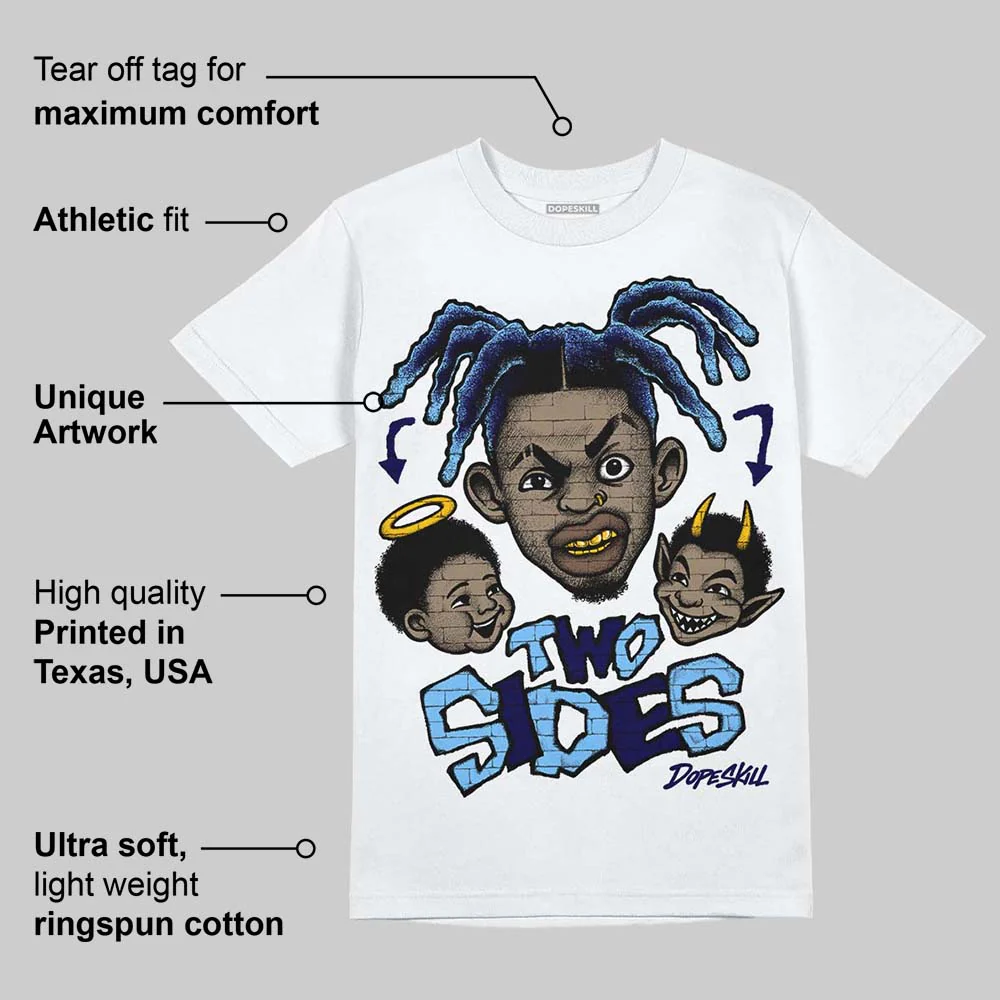 University Blue 'Two Sides' DopeSkill Graphic T-Shirt - Image 5