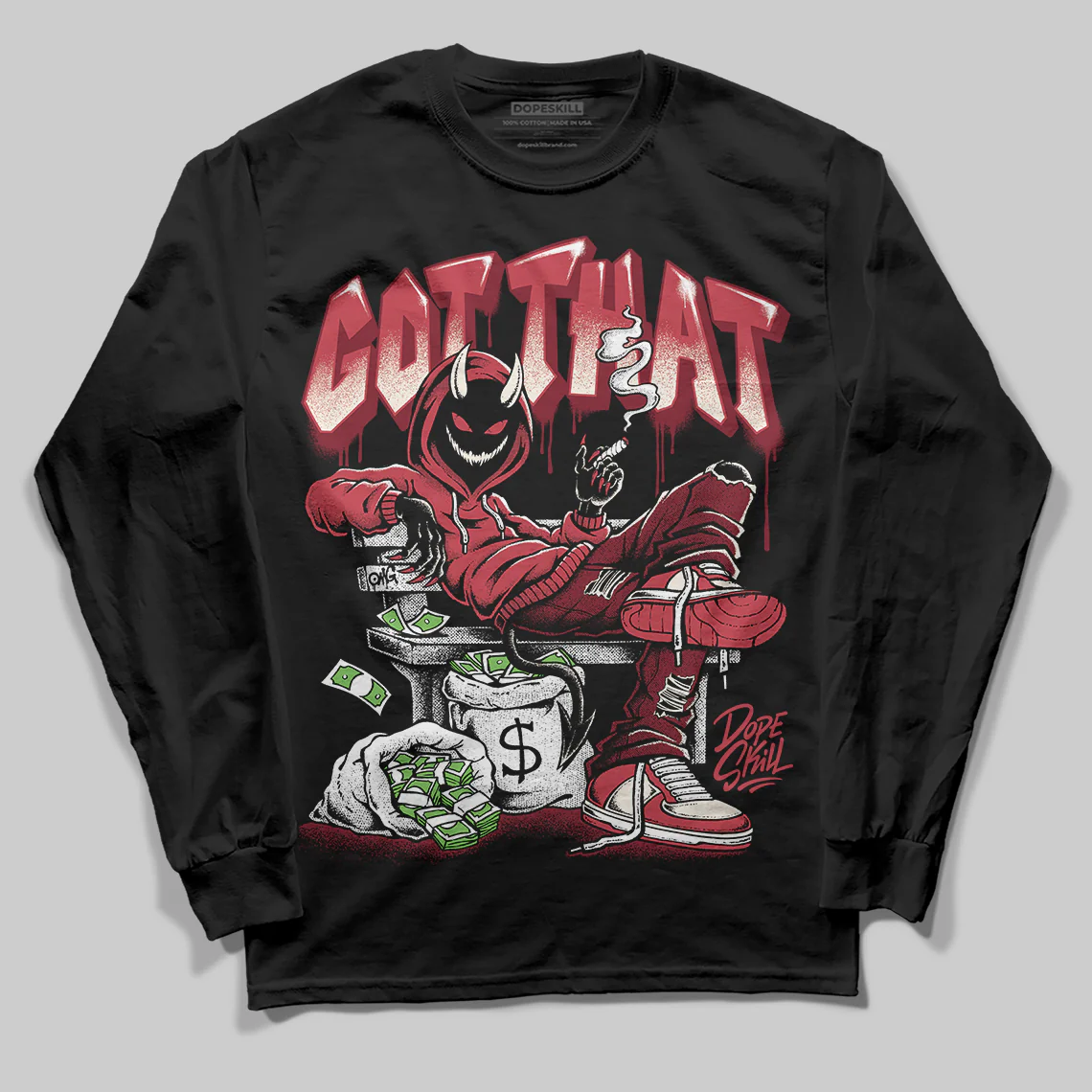 Valentine’s Day 4s DopeSkill Long Sleeve T-Shirt Got That Graphic - Image 2