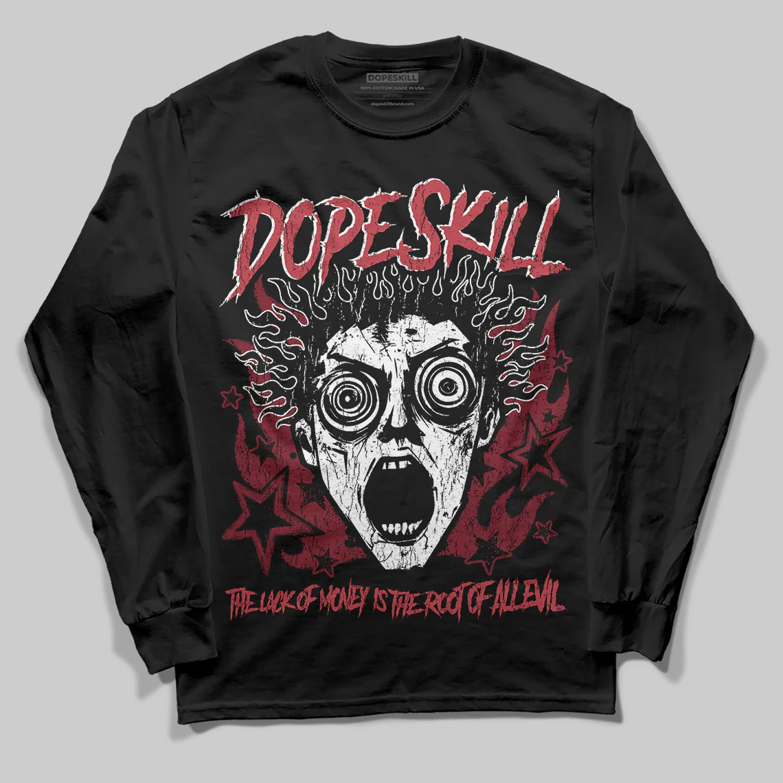 Valentine’s Day 4s DopeSkill Long Sleeve T-Shirt Root of Evil Graphic - Image 2