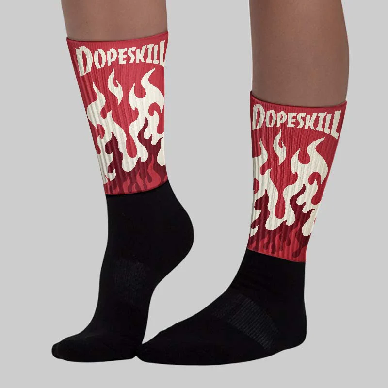 Valentine’s Day 4s DopeSkill Sublimated Sock FIRE Graphic - Image 3