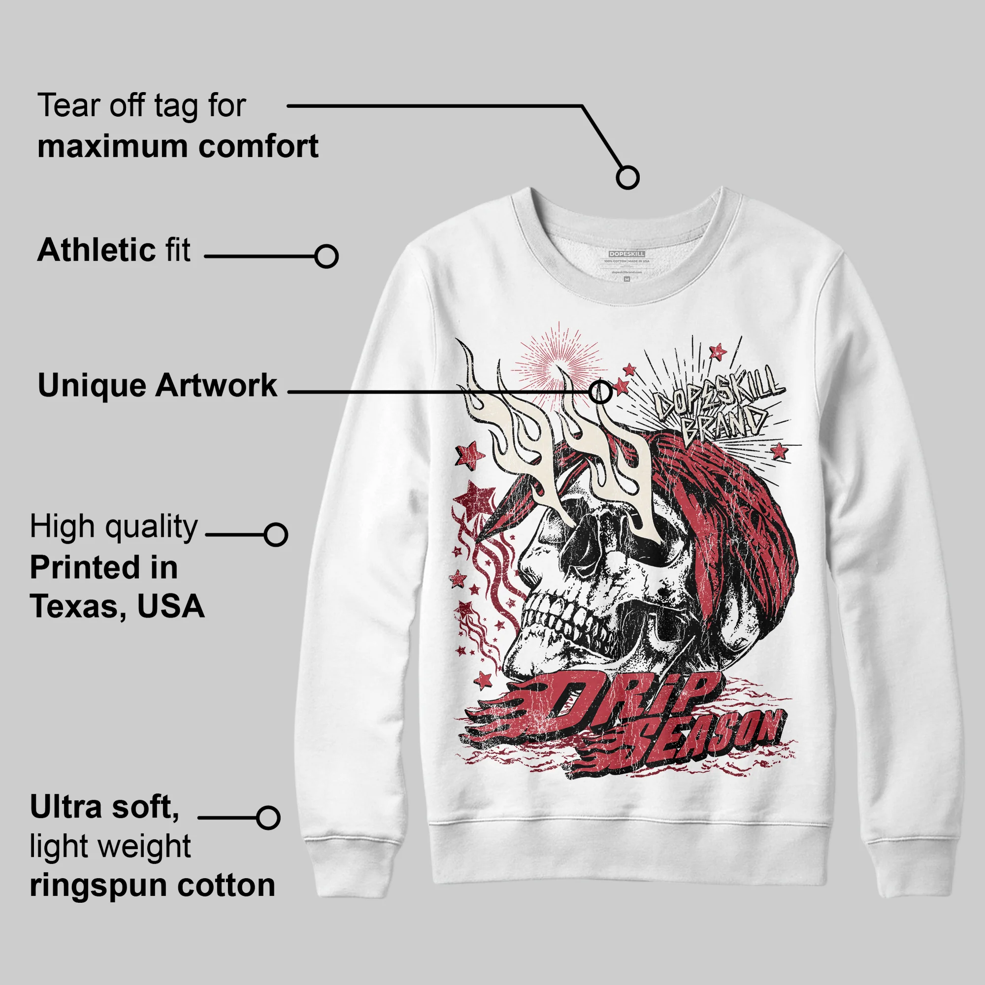 Valentine’s Day 4s DopeSkill Sweatshirt Drip Season Graphic - Image 3