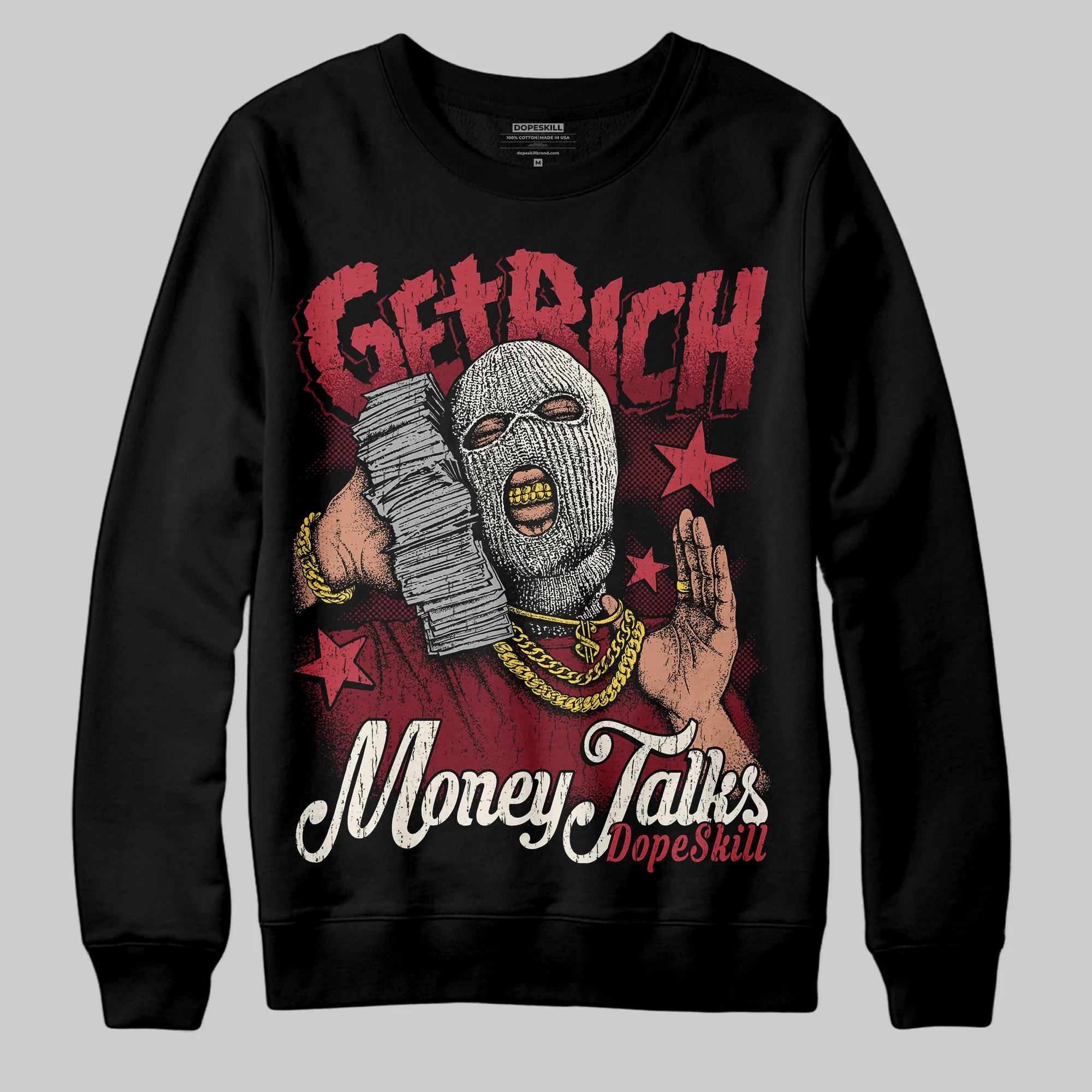 Valentine’s Day 4s DopeSkill Sweatshirt Get Rich Graphic - Image 2